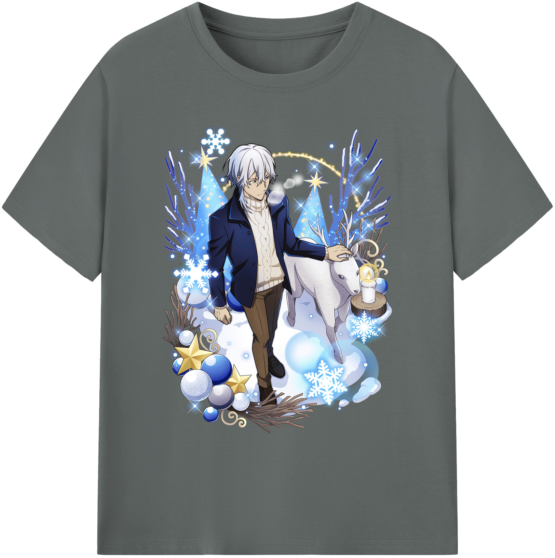 （画像用） 文豪ストレイドッグス Bungo Stray Dogs 綿100％ メンズ半袖Tシャツ｜肌触りやわらか＆通気性